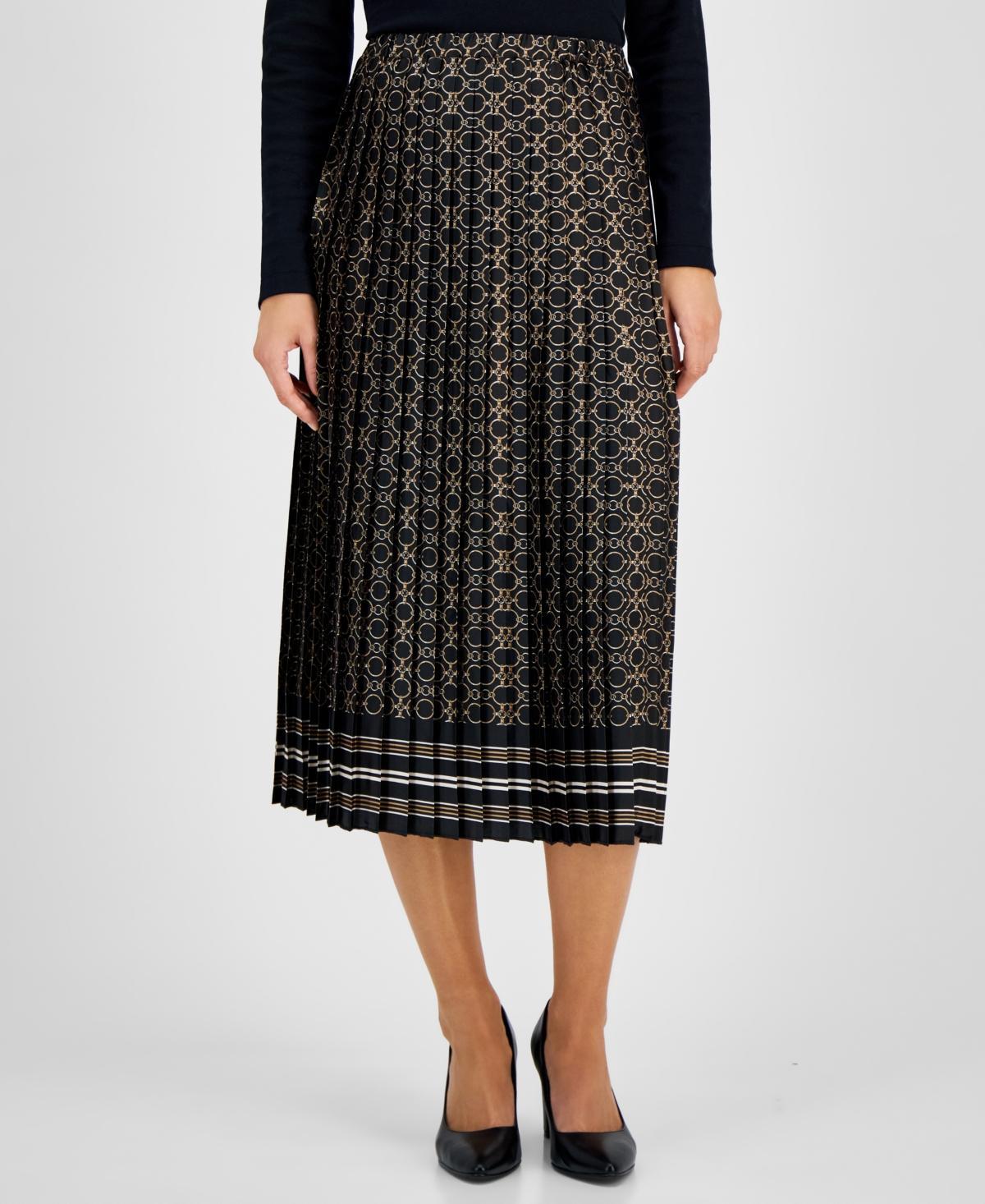 Anne Klein Womens Pull-On Pleated Skirt Product Image