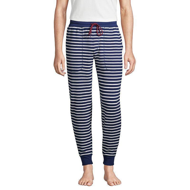 Mens Lands End Waffle Jogger Pajama Pants Product Image