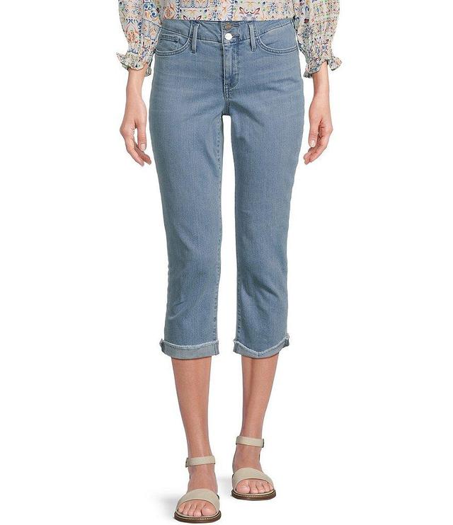 NYDJ Chloe Stretch Denim Mid Rise Straight Leg Capri Jeans Product Image