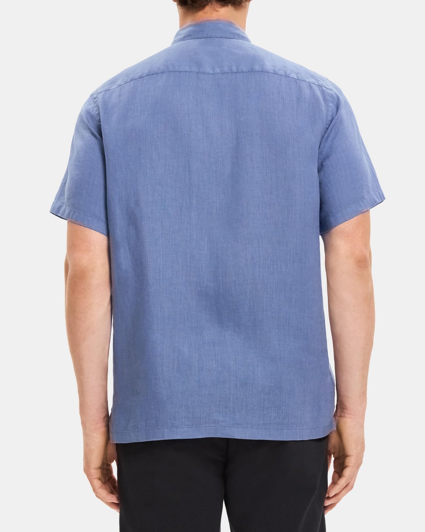 Standard-Fit Short-Sleeve Shirt in Linen Product Image