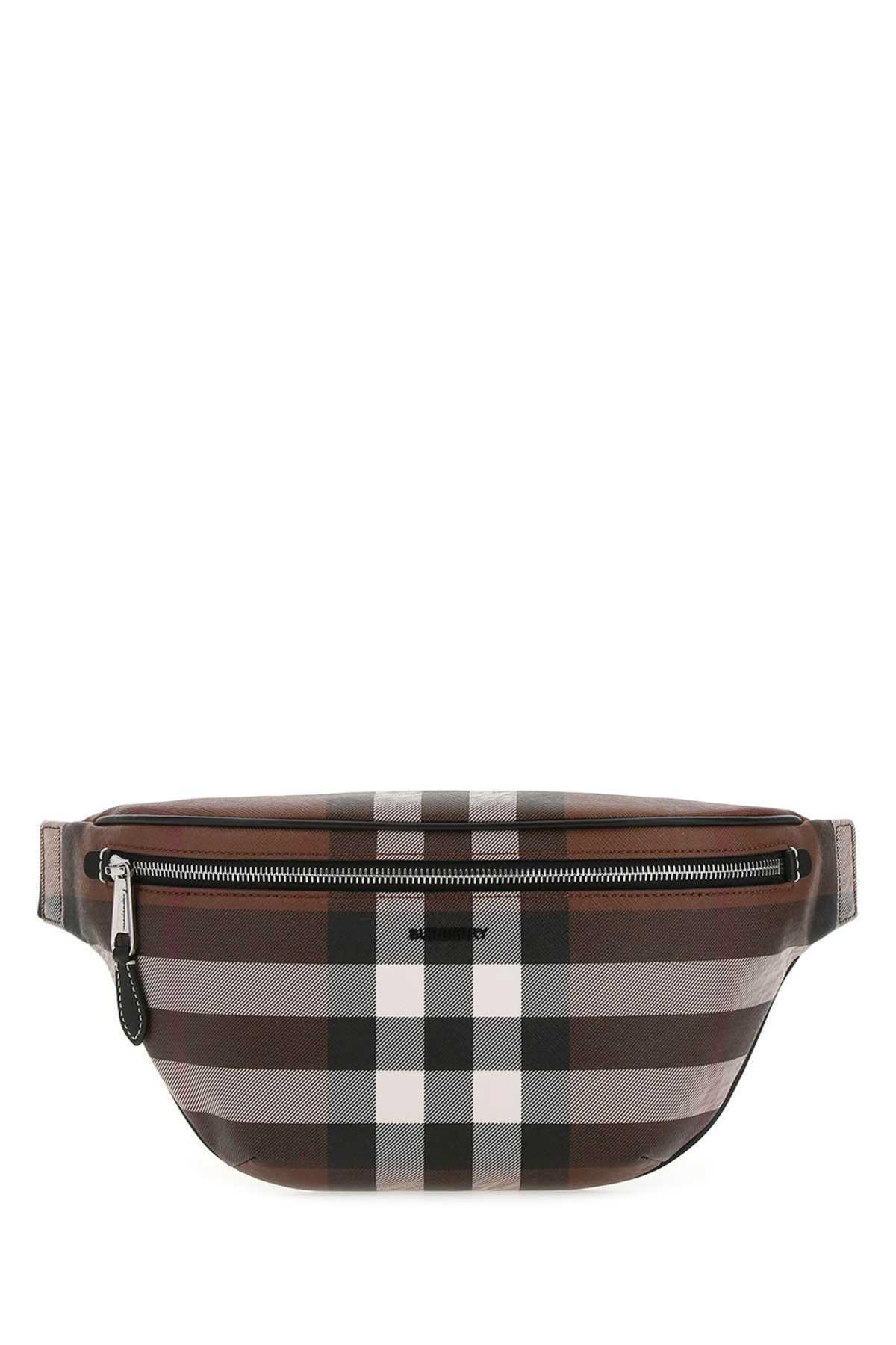 Cason Check E-canvas Belt Bag In Birch Brow Product Image