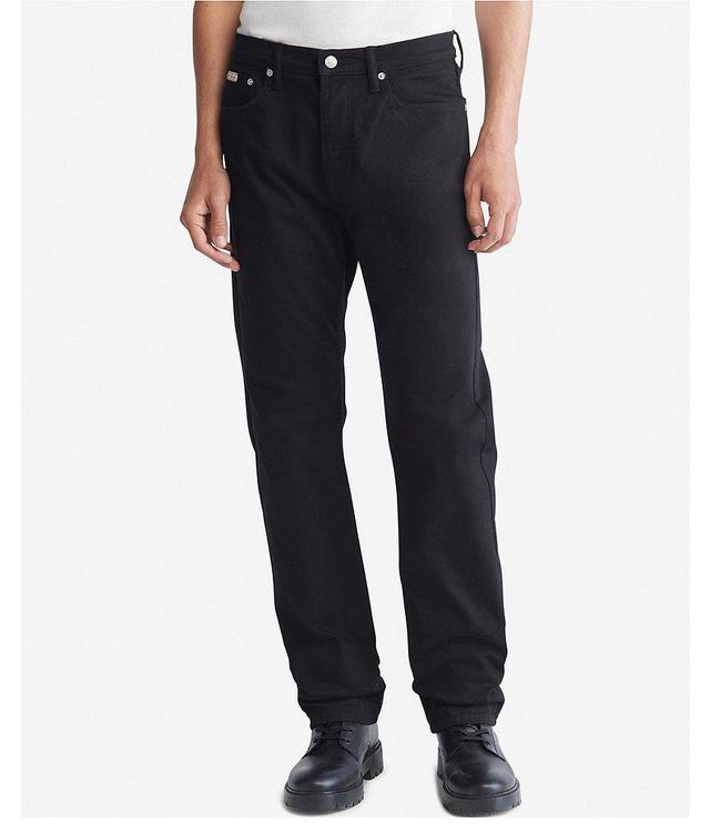 Calvin Klein Standard Straight Fit Stretch Denim Jeans Product Image