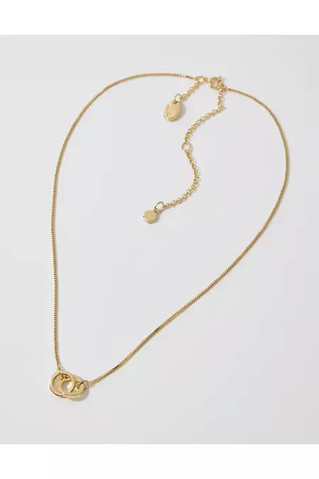 Aerie Mixed Metal Circle Necklace Women's Product Image