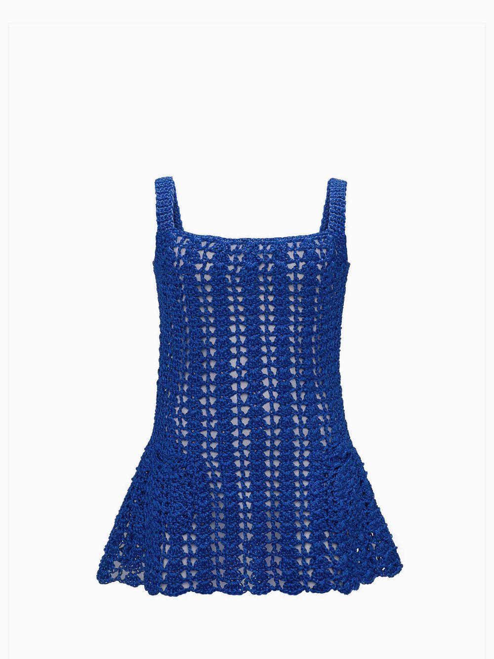 CROCHET MINI DRESS in blue | JW Anderson US  Product Image