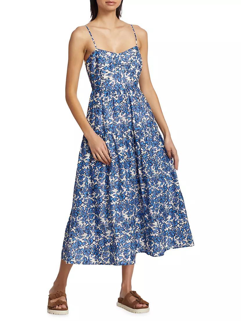 Verona Floral Cotton Midi-Dress Product Image