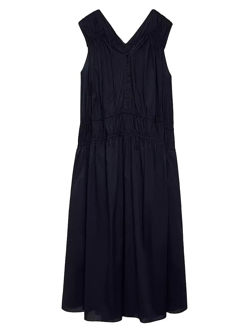 Gathered V-Neck Maxi Dress Product Image