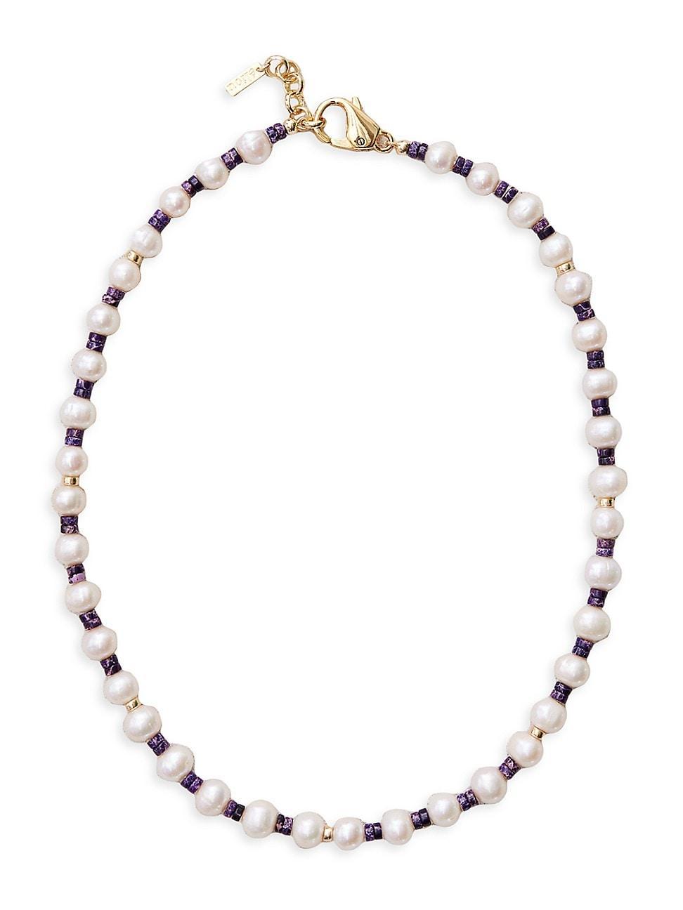 Womens Fern 14K & 18K Gold-Plated, Freshwater Pearl & Heishi Beads Necklace Product Image