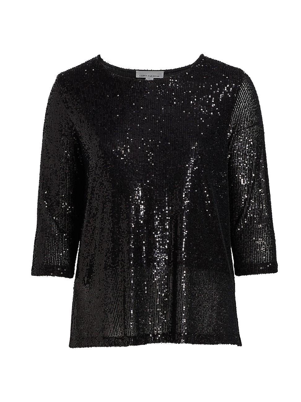 Womens Matte Crepe Sequin Knit Tunic Product Image