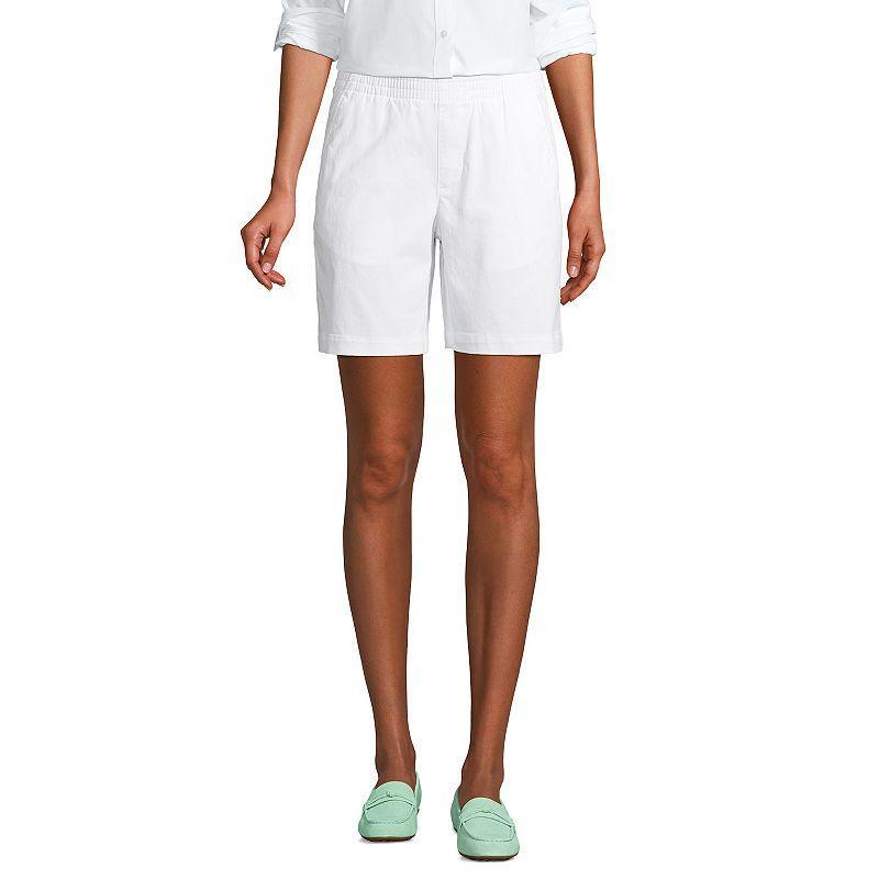 Lands End Womens Pull On 7 Chino Shorts Product Image