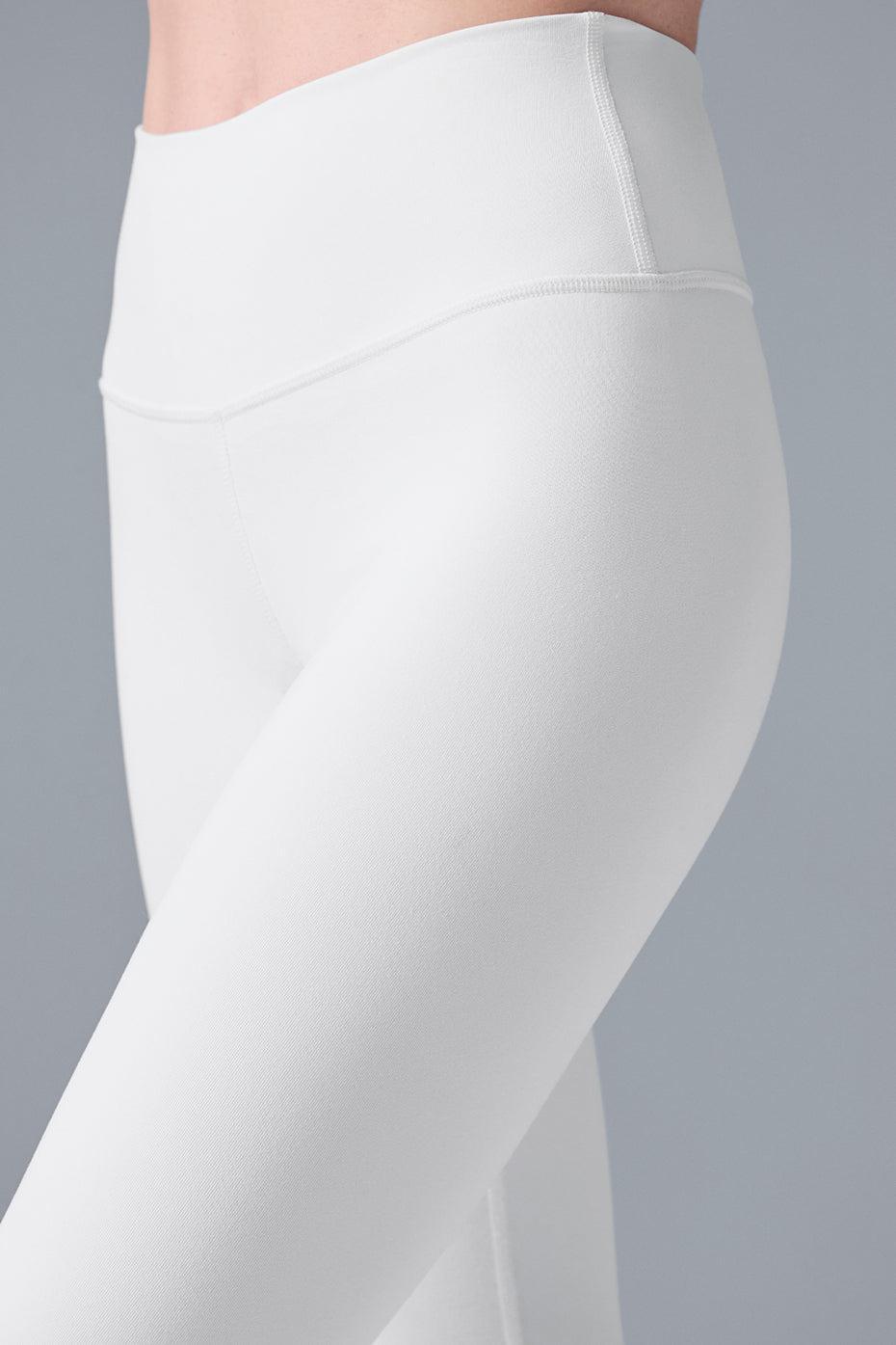 High-Waist Airbrush Capri - White Female Product Image