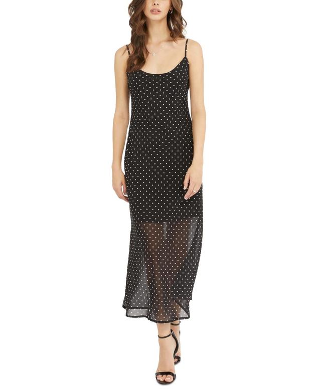 Guess Womens Akilina Printed Scoop-Neck Midi Dress - MIDI BLK W Product Image