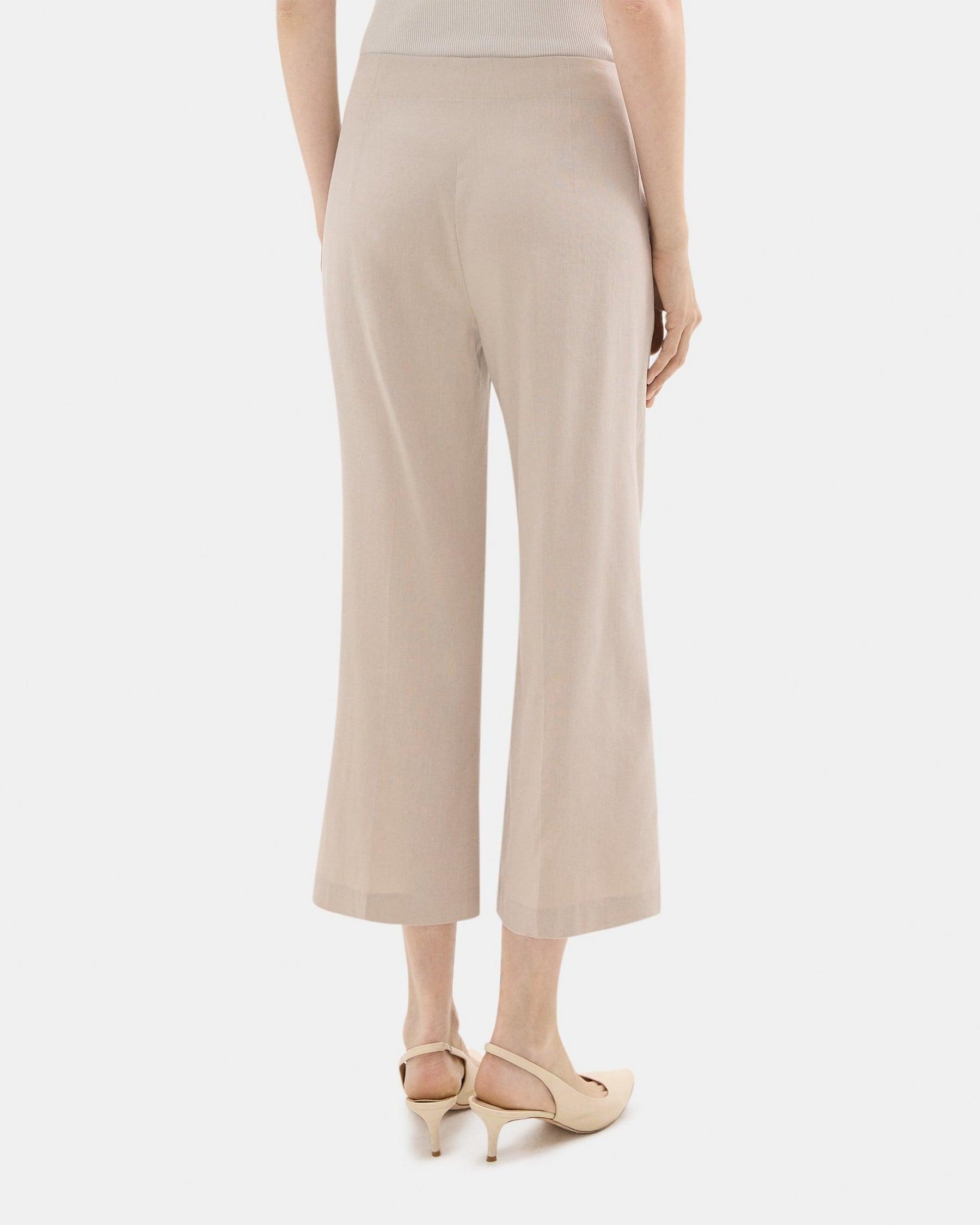 Wide-Leg Pant in Stretch Linen-Blend Product Image