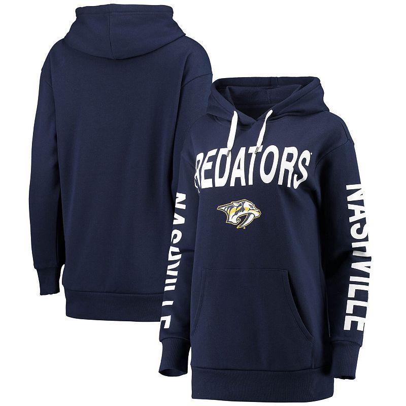 Womens G-III 4Her by Carl Banks Navy Nashville Predators Extra Inning Pullover Hoodie Pdt Blue Product Image