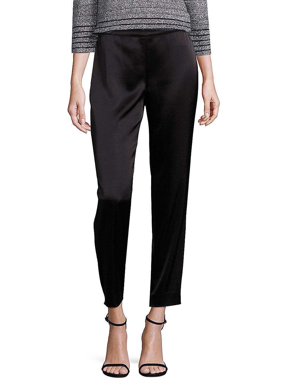 St. John Collection Emma Satin Ankle Pants Product Image