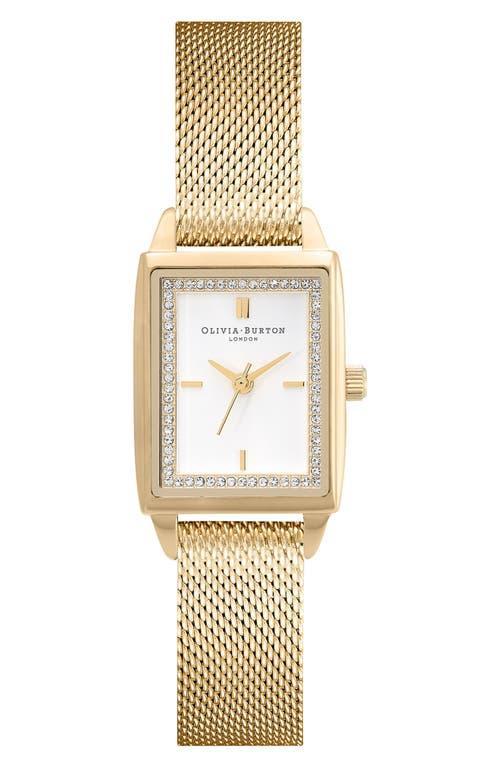 Olivia Burton Classics Rectangular Mesh Strap Watch, 20mm Product Image