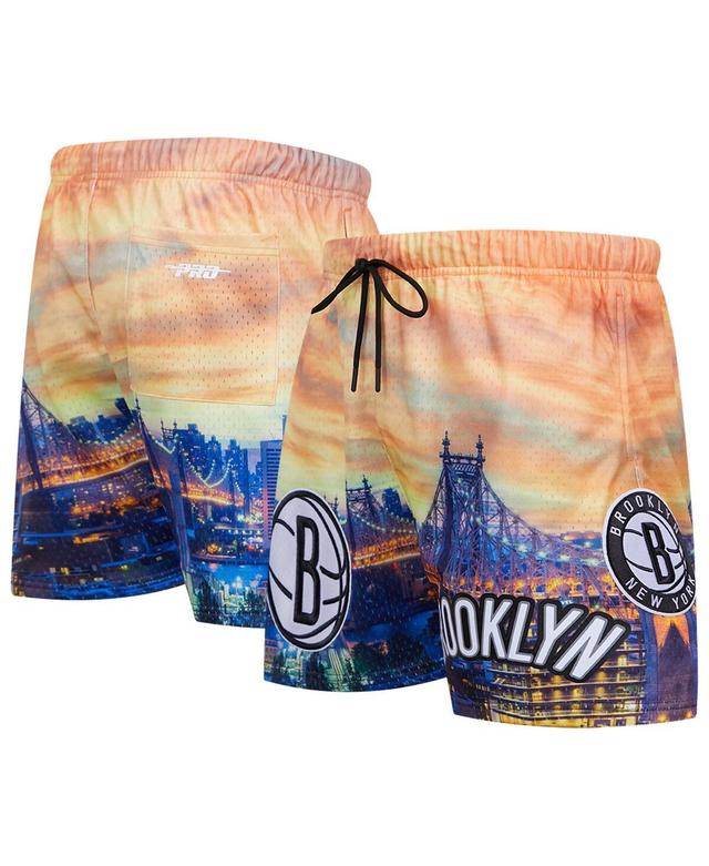 Mens Pro Standard Brooklyn Nets Cityscape Shorts - Orange Product Image