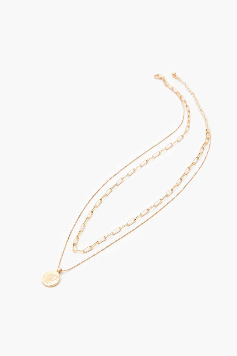 Layered Round Pendant Necklace | Forever 21 Product Image