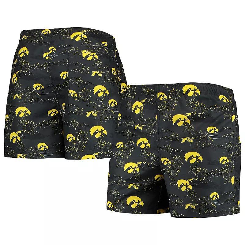 Mens FOCO Iowa Hawkeyes Island Palm Swim Trunks Product Image