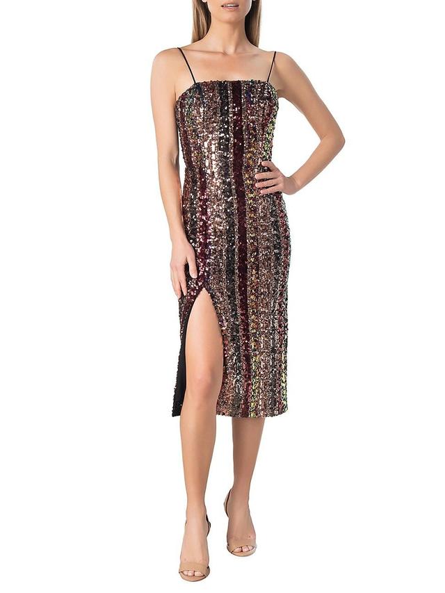 Womens Allira Sequined Midi-Dress Product Image