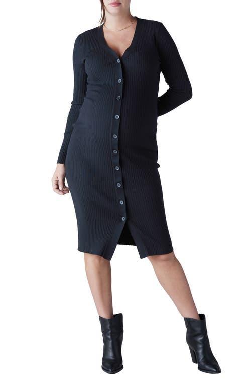 Ingrid & Isabel Button Front Sweater Maternity Dress Product Image