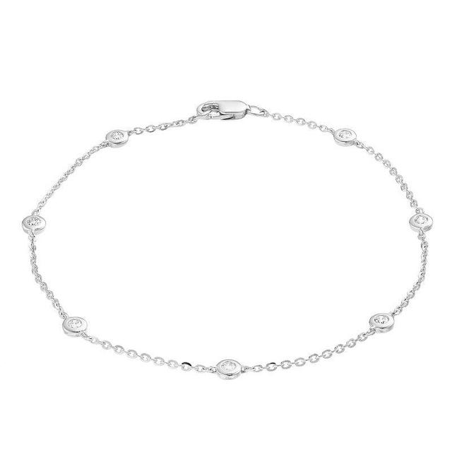 1/5 Carat T.W. Diamond Bracelet, Womens 14k White Gold Product Image