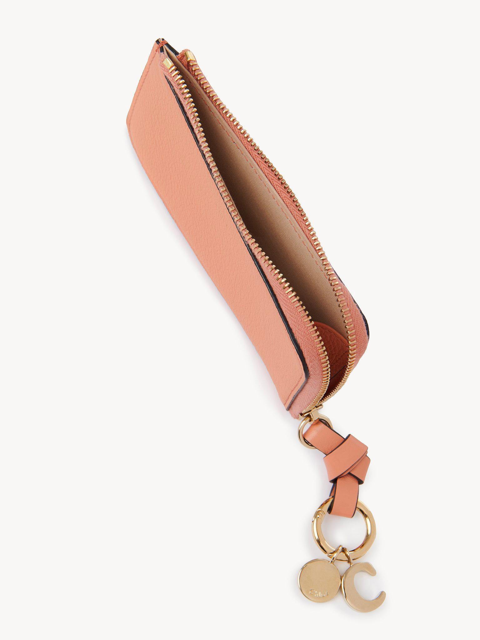 Alphabet wallet in grained leather Product Image