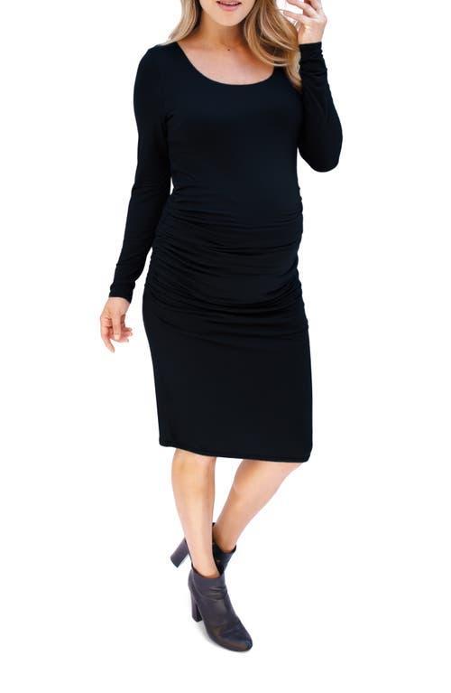 Ingrid & Isabel Side Ruched Long Sleeve Maternity Body-Con Dress Product Image