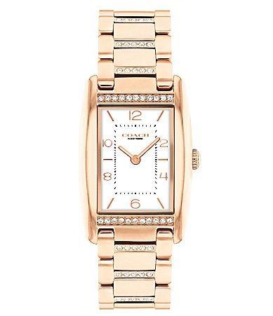 COACH Womens Reese Quartz Analog Rose Gold Tone Stainless Steel Bracelet Watch Product Image