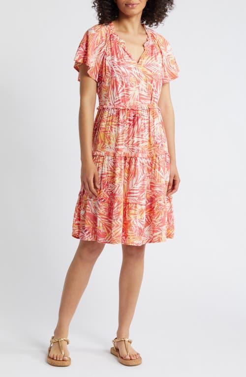 beachlunchlounge Womens Camila Floral Flutter Sleeve Dress Product Image