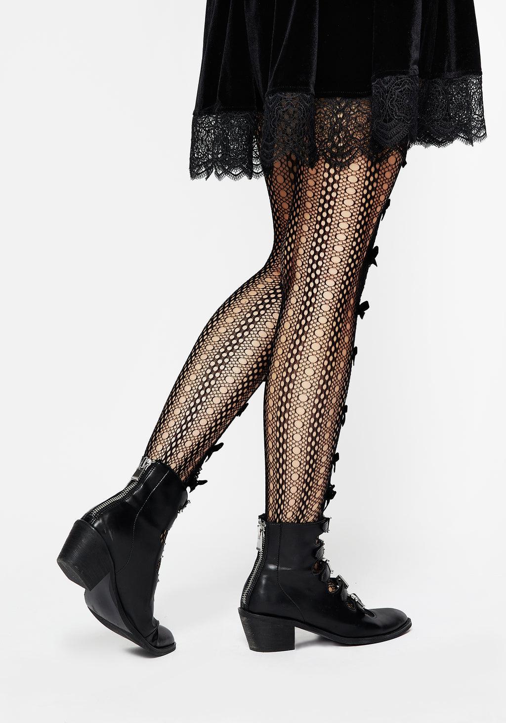 Love Bow Cut Out Tights Product Image