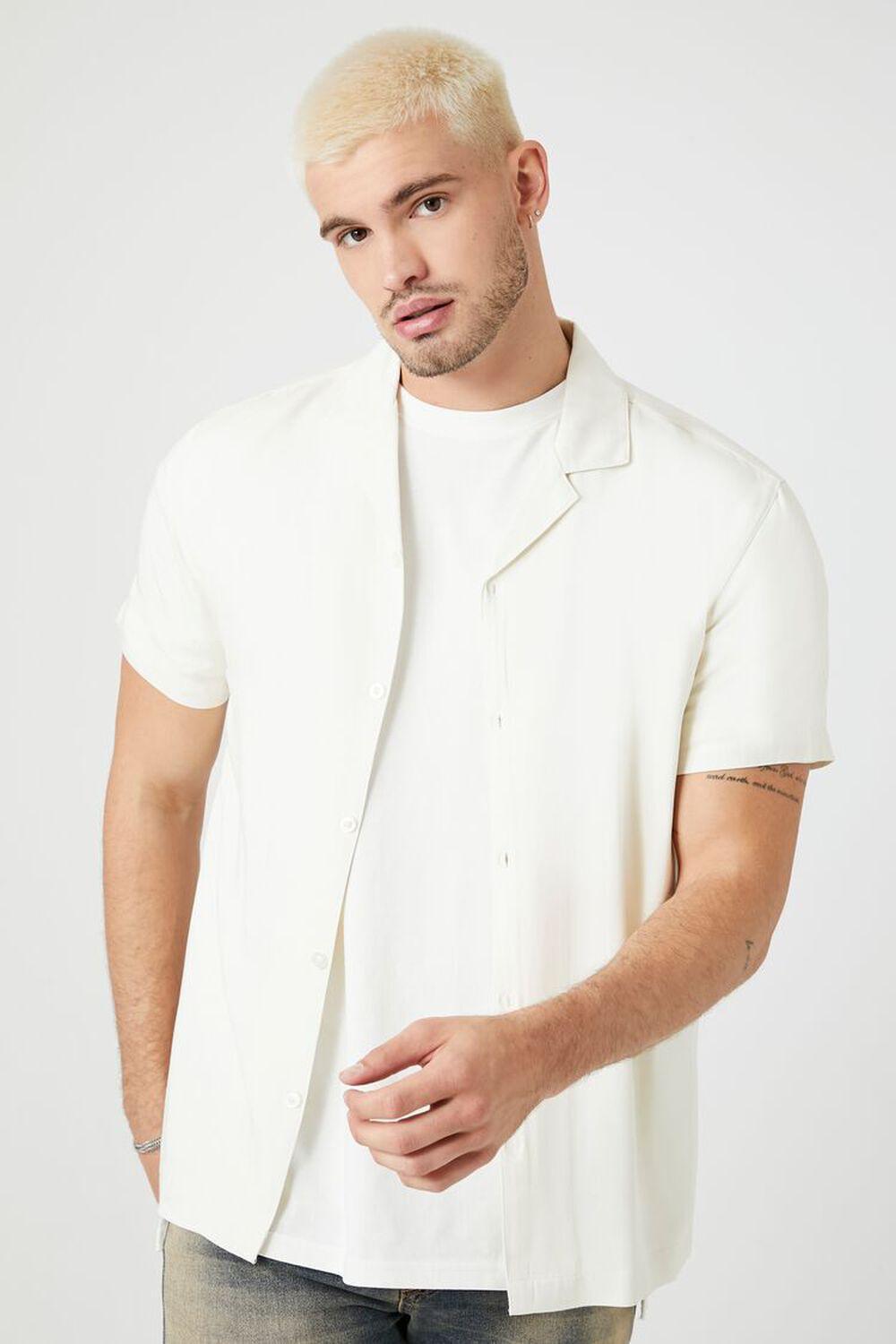 Cuban Collar Short-Sleeve Shirt | Forever 21 Product Image