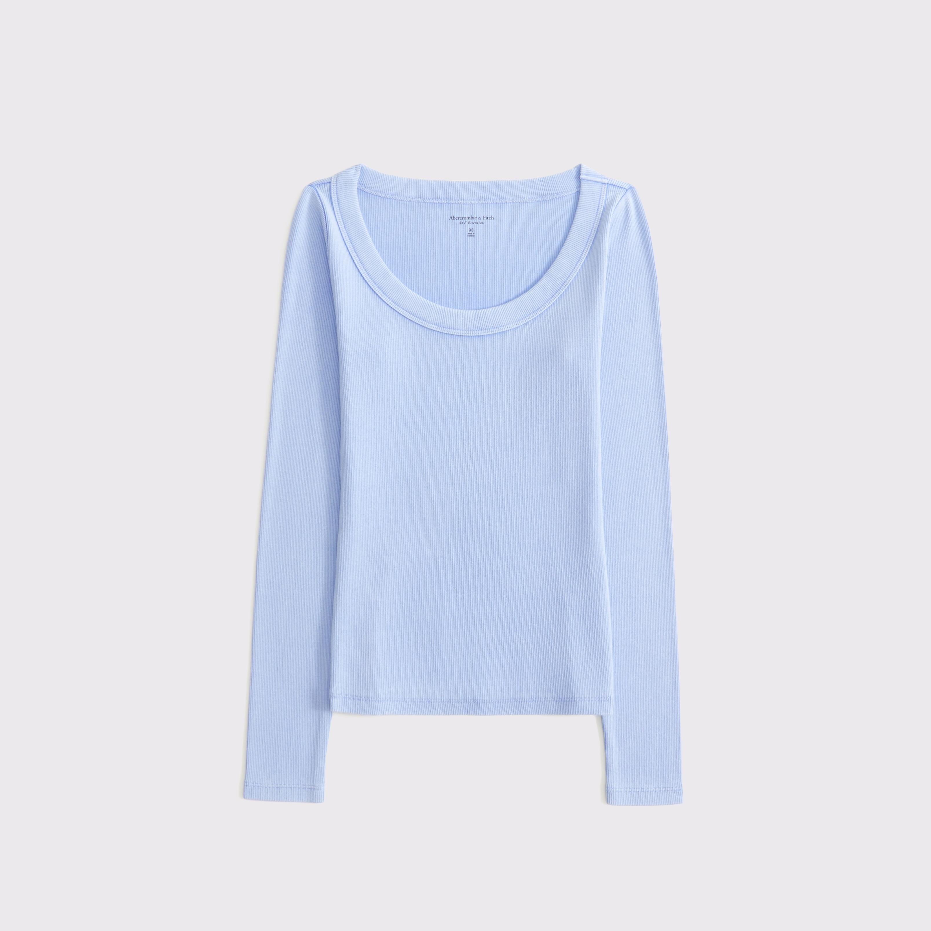 Long-Sleeve Balletic Scoopneck Top Product Image