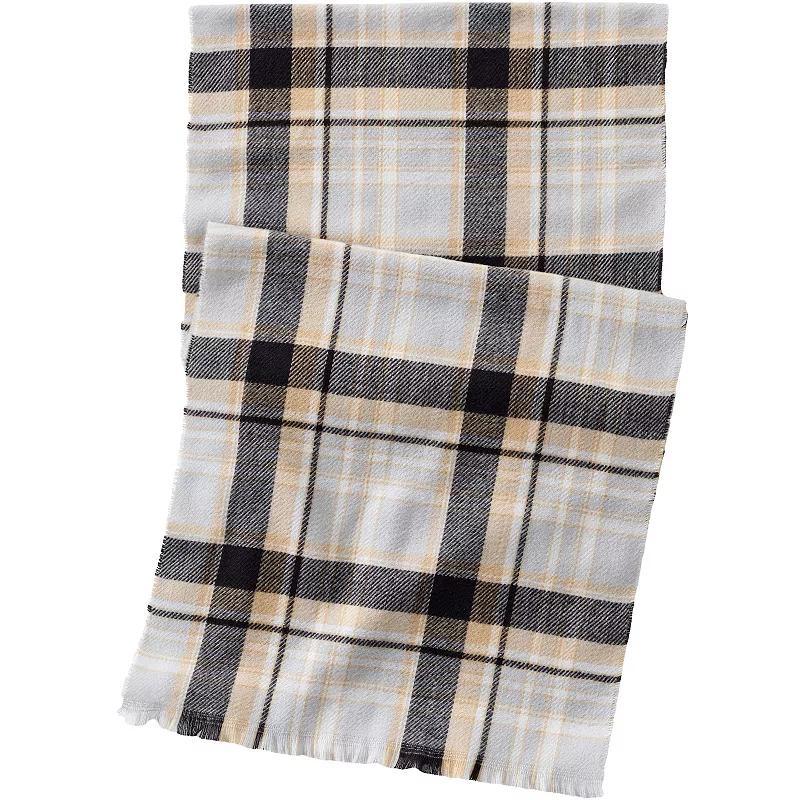 Womens Lands End CashTouch Pattern Scarf, Blue Heritage Stripe Product Image