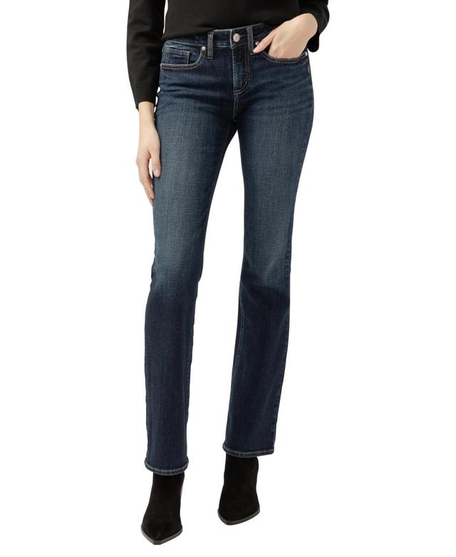 Silver Jeans Co. Womens Suki Mid Rise Curvy Fit Slim Bootcut Jeans Product Image