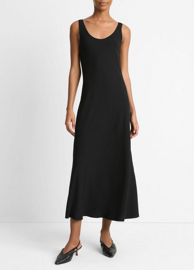 Womens Scoop-Neck Slip Dress, Black, Size S Vince Product Image