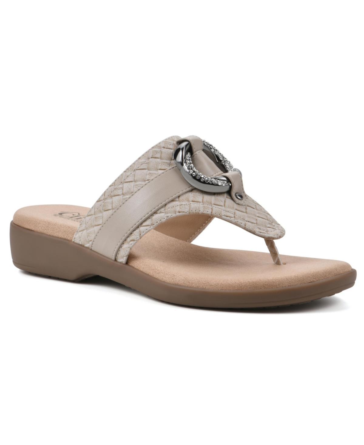 Cliffs by White Mountain Benedict Womens Thong Sandals Red Product Image