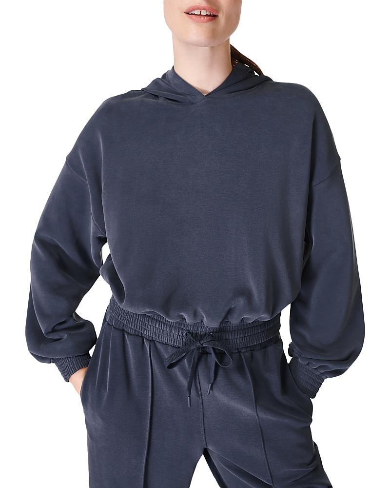 Sweaty Betty Sand Wash Cloud Weight Crop Hoodie Product Image