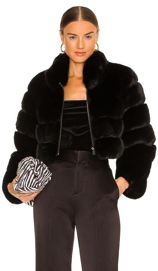 Faux Fox Fur Jacket Product Image