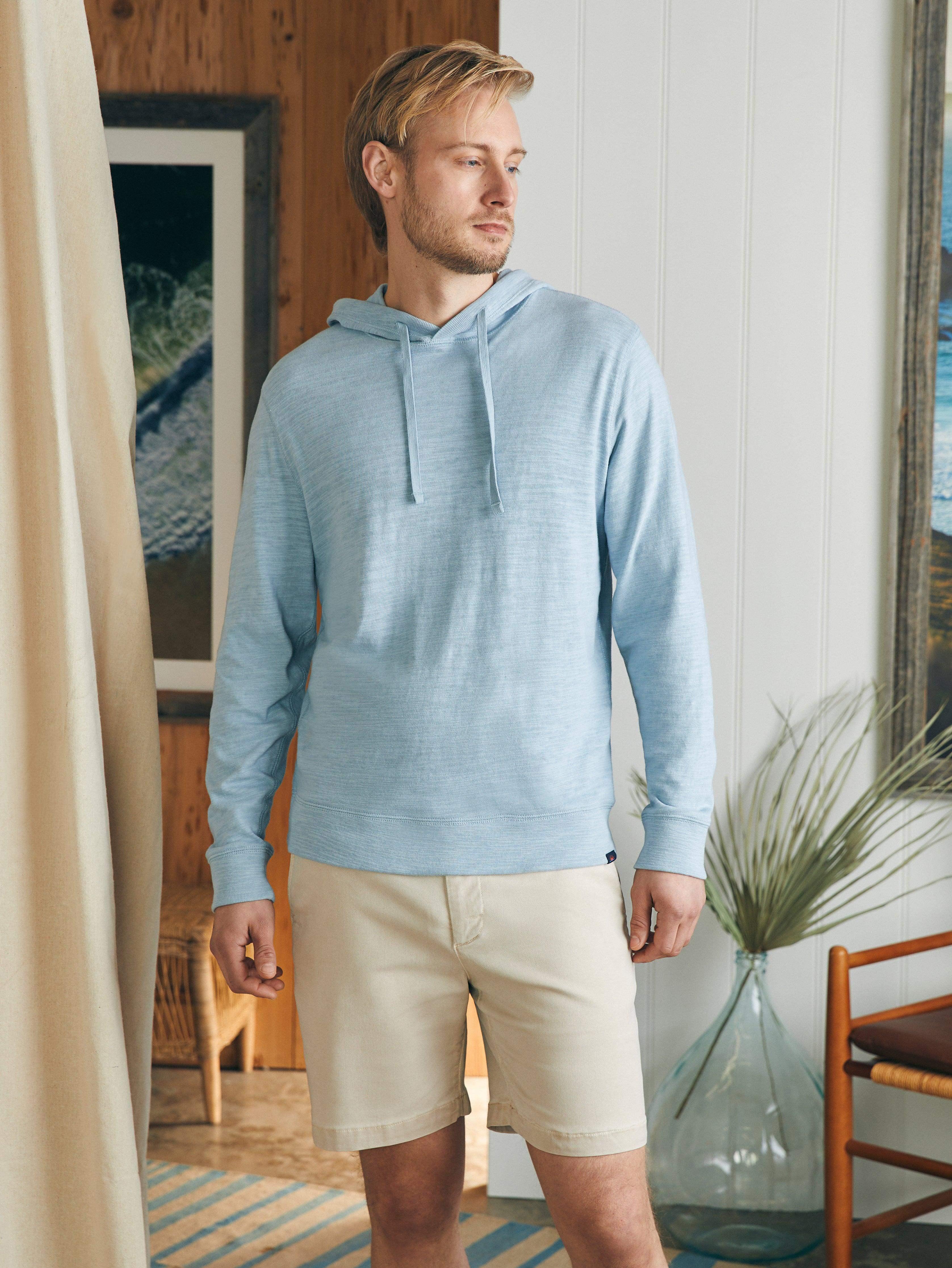 Sunwashed Slub Hoodie (Tall) - Blue Breeze Male Product Image