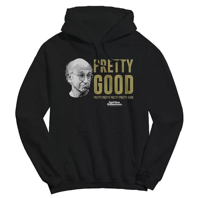 Mens Pretty Good Larry Face Curb Your Enthusiasm Graphic Fleece Hoodie Product Image