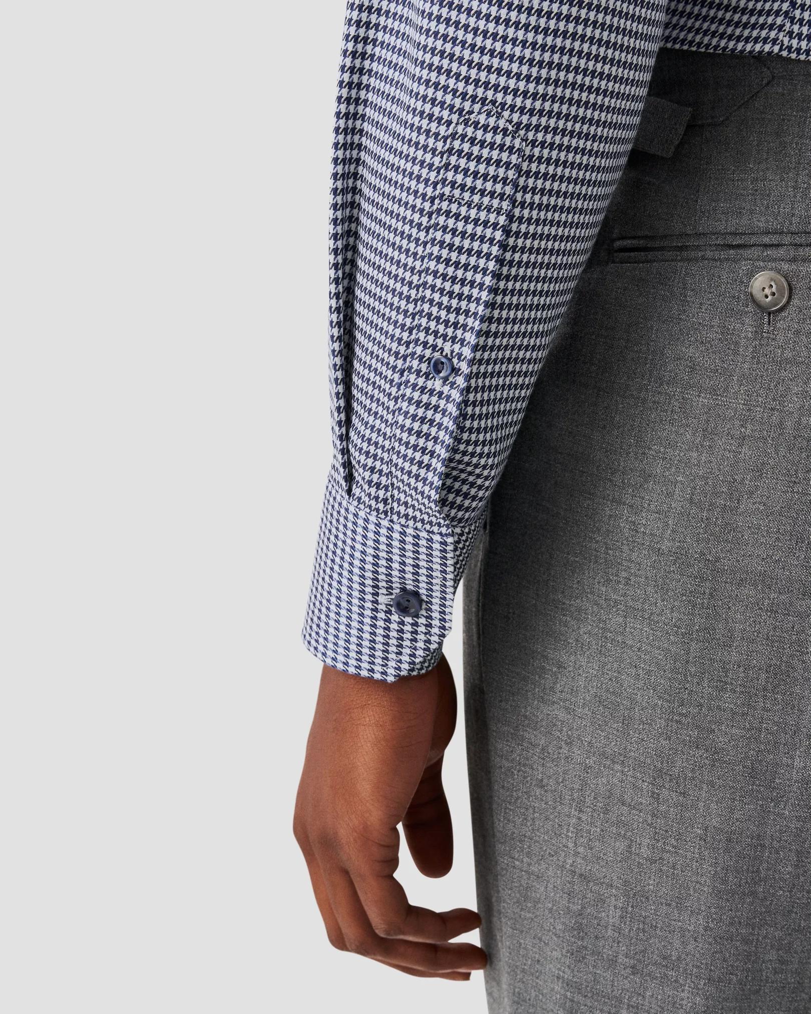 Eton Houndstooth Print Signature Twill Shirt Product Image