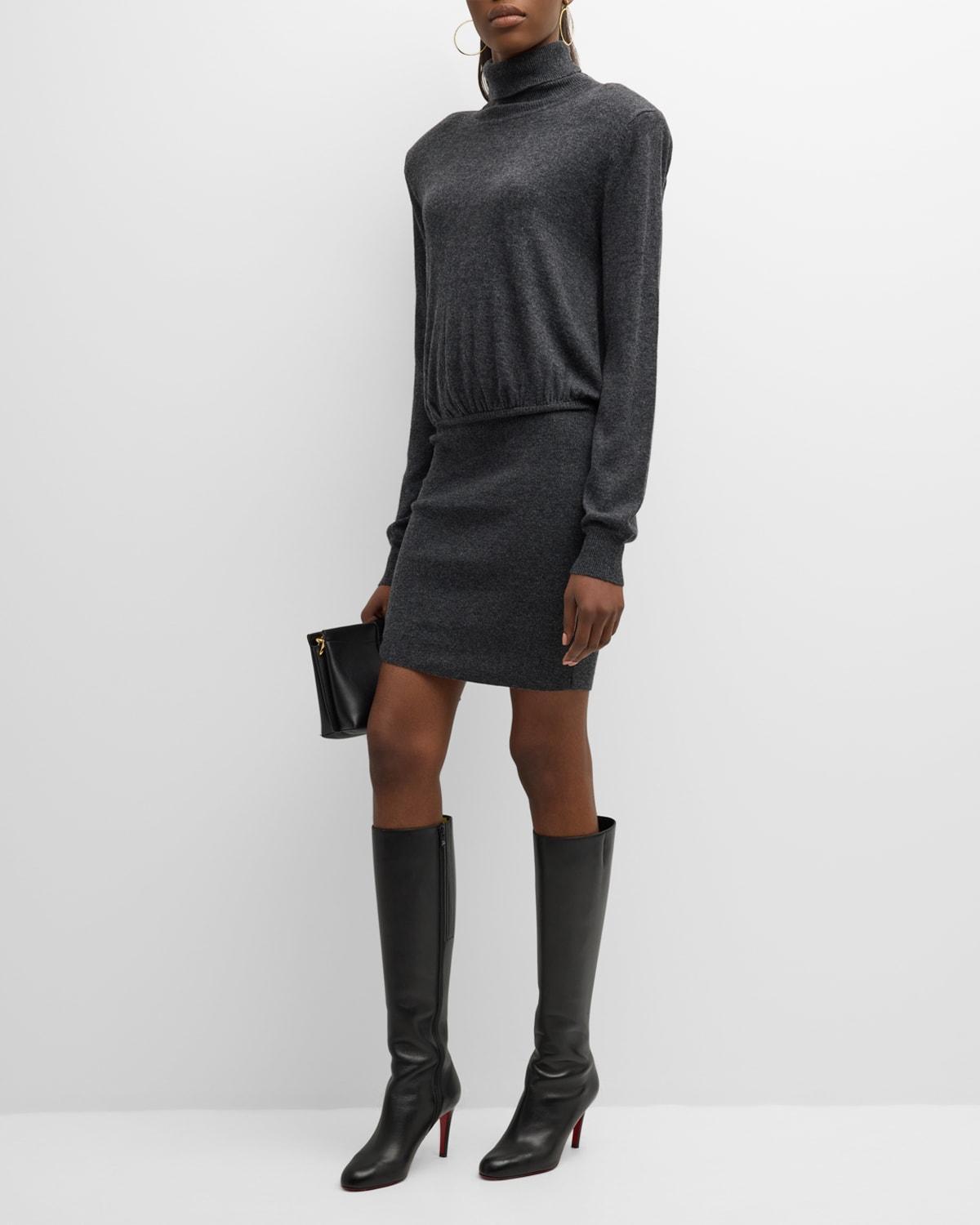 Alexandria Knit Turtleneck Mini Dress Product Image