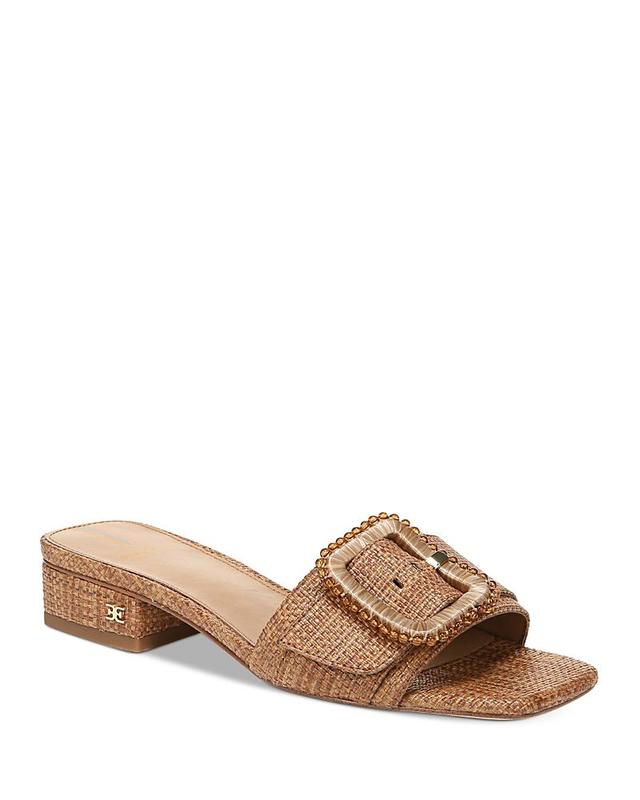 Sam Edelman Deacon Bead Raffia Buckle Detail Slide Sandals Product Image