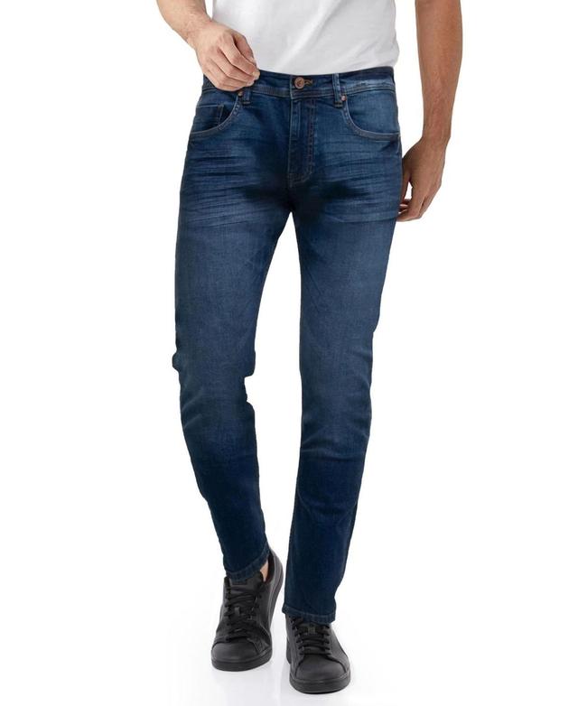 Mens Cultura Super Flex Skinny Jeans Dark Blue Product Image