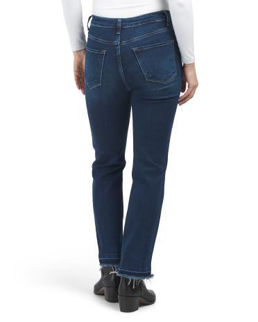 High Rise Straight Leg Jeans for Women | Polyester/Spandex/Cotton Product Image