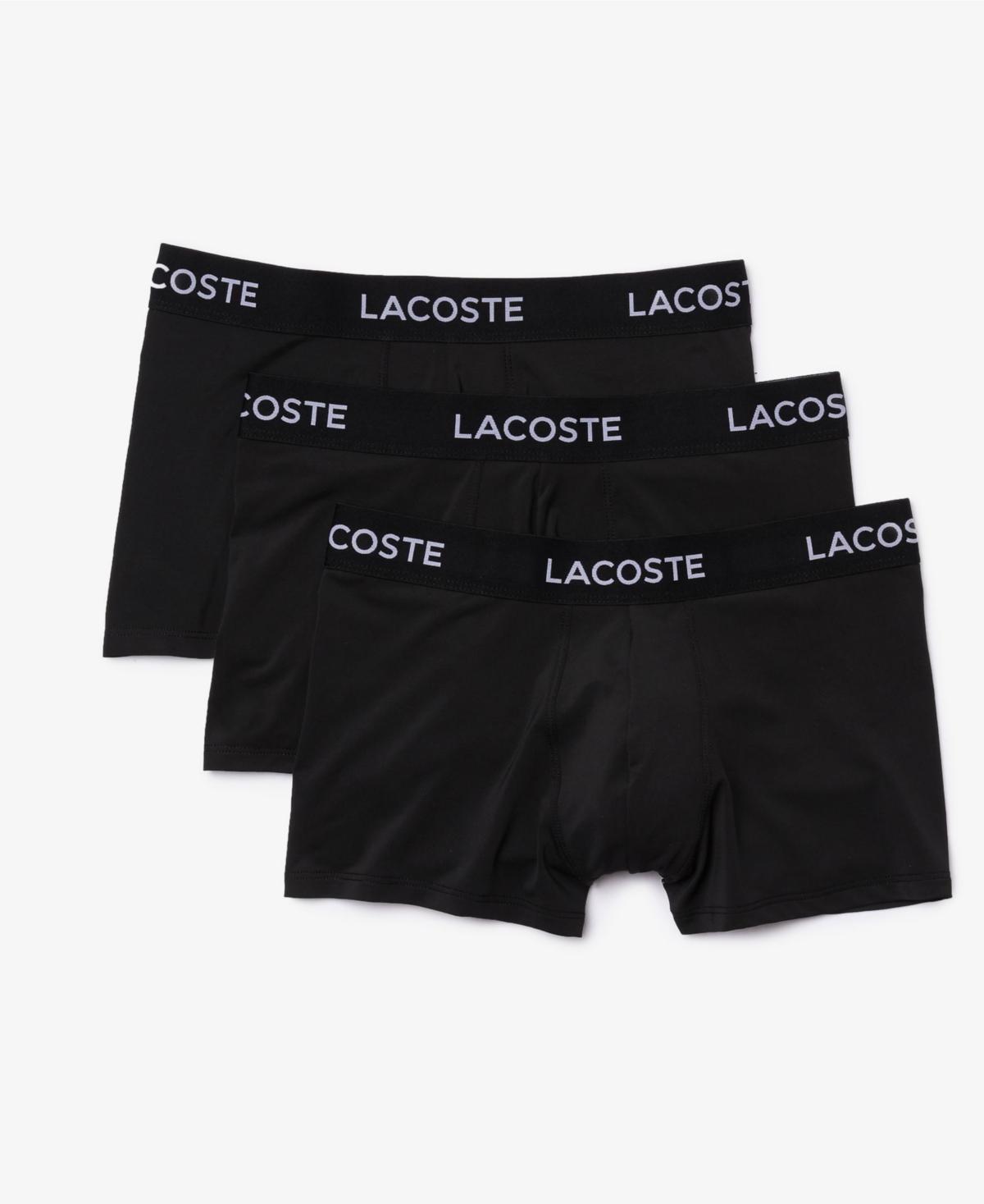 Lacoste 3-Pack Solid with Semi Fancy Belt Underwear Trunks Men's Underwear Product Image