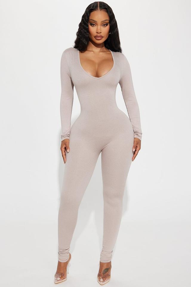 Natalia Smooth Snatched Jumpsuit - Sand Product Image