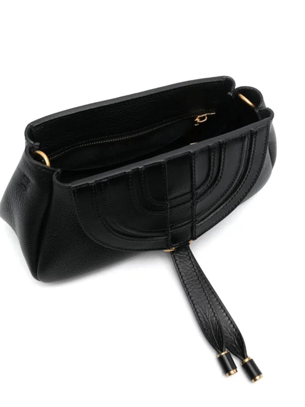 Marcie Shoulder Bag In Black Leather Product Image