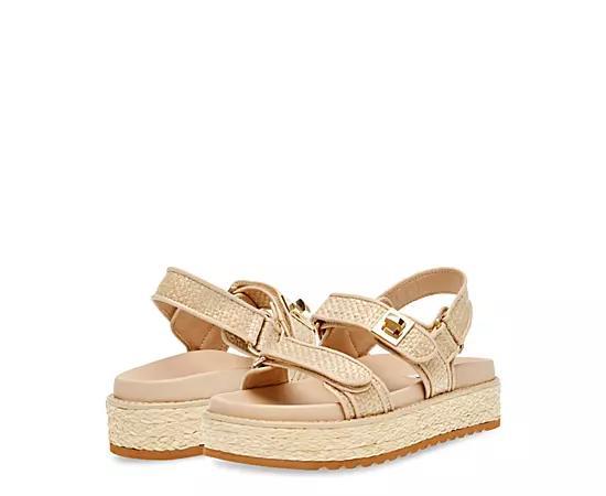 Steve Madden Mona Leather Platform Buckle Detail Dad Sandals Product Image