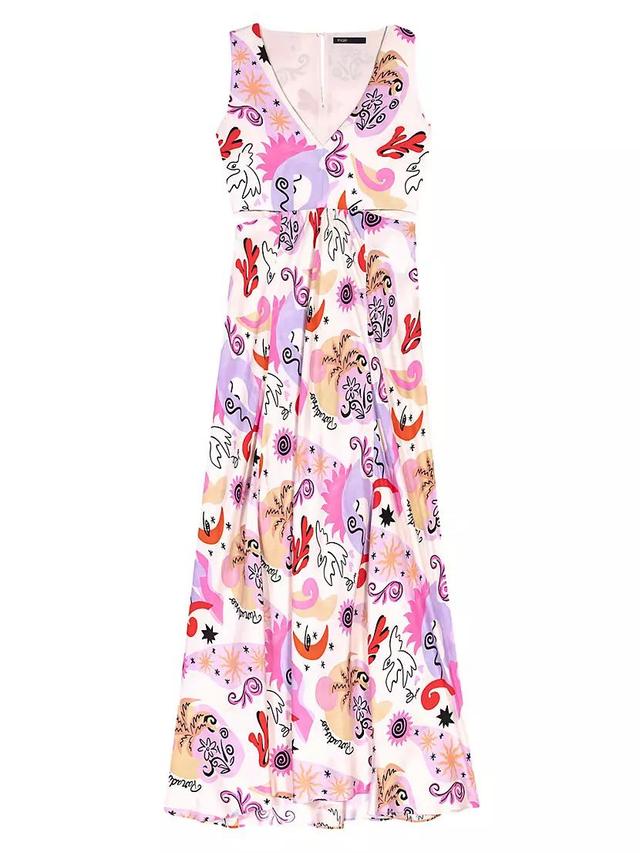 Cutaway Silk Maxi Dress Product Image